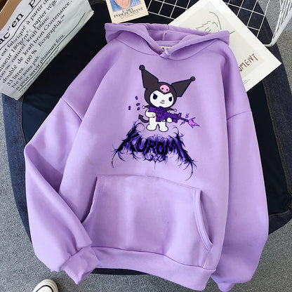 Kuromi Anime Cute Women's Hoodie Y2K Sweatshirt