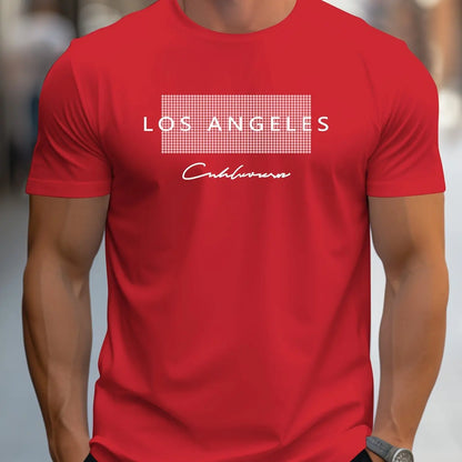 Men's Cotton LA Graphic T-Shirt – Summer Casual