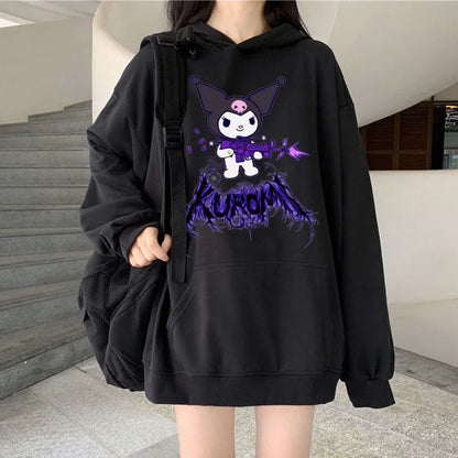 Kuromi Anime Cute Women's Hoodie Y2K Sweatshirt