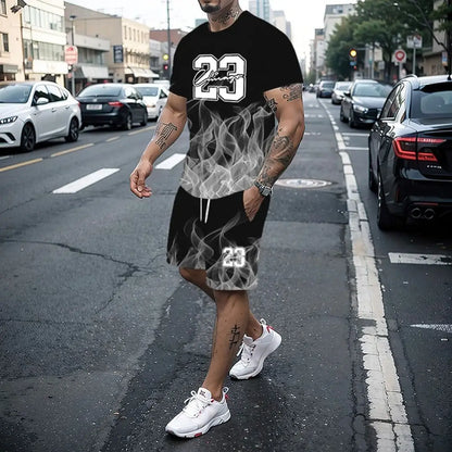 Men's Summer 2-Piece 3D Print T-Shirt