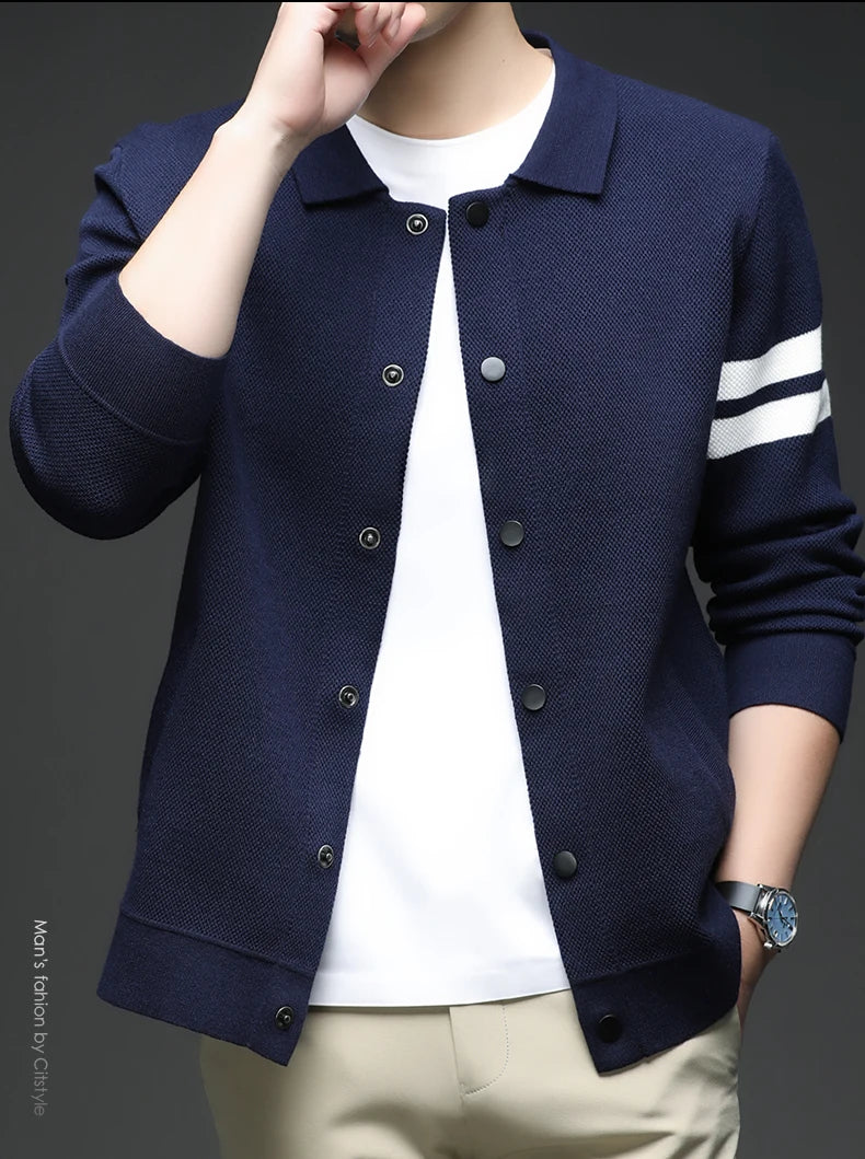Men's sweater knitted cardigan autumn winter fashion versatile jacket casual