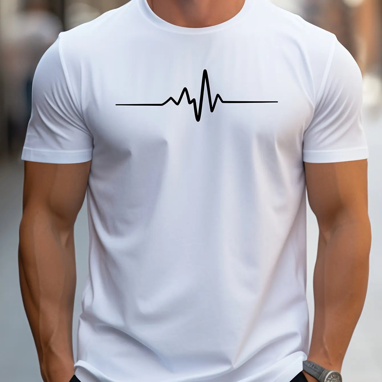 Men's Cotton Summer T-Shirt Casual Graphic Slim