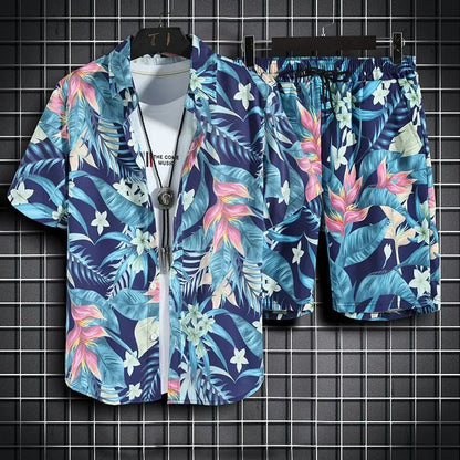 Men’s Hawaiian Beach Set – Quick Dry Summer Outfit