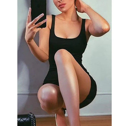 Women Summer Sexy Slim Dress Spaghetti Strap Sleeveless