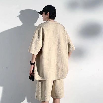 5 3D Men's Summer Tracksuit – T-shirt & Shorts Set 2025