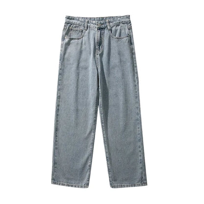 Men's Korean Straight Denim Wide-Leg Jeans