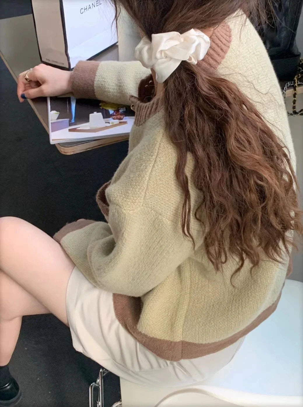 Autumn O-Neck Sweater Cardigan Women Knitted Jacket