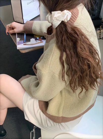 Autumn O-Neck Sweater Cardigan Women Knitted Jacket