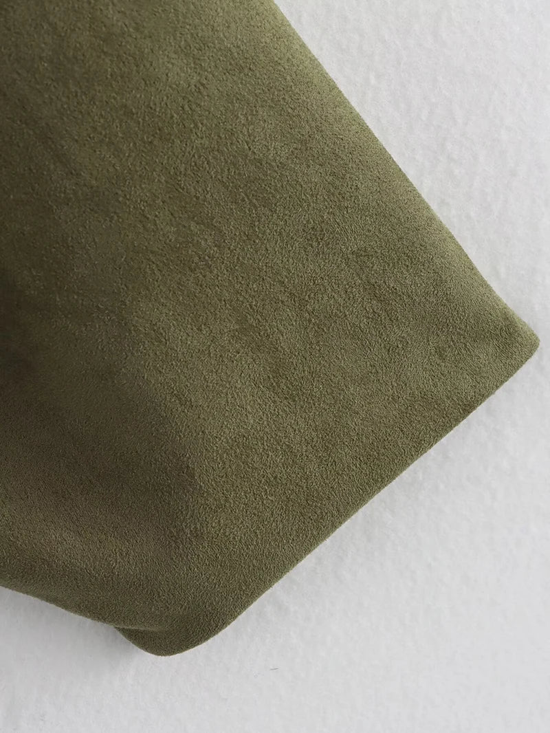 Women Two-Piece: High-Waist Shorts & Loose Jacket