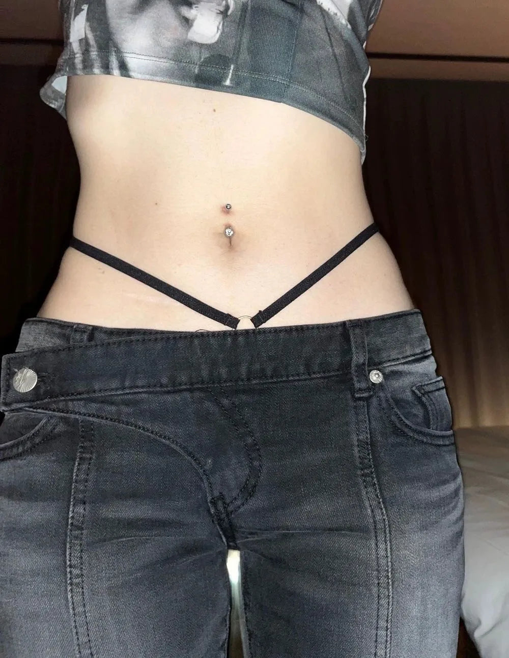 Vintage Low Waist Flare Jeans Korean Grunge Streetwear Denim