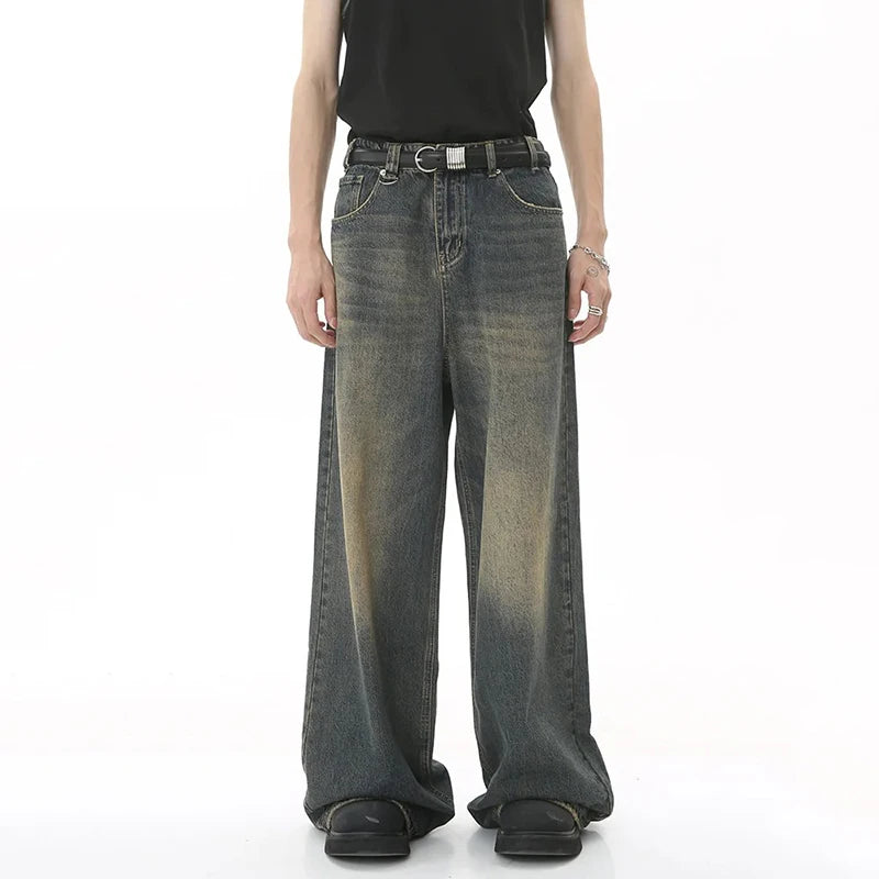Men’s baggy wide leg vintage denim jeans