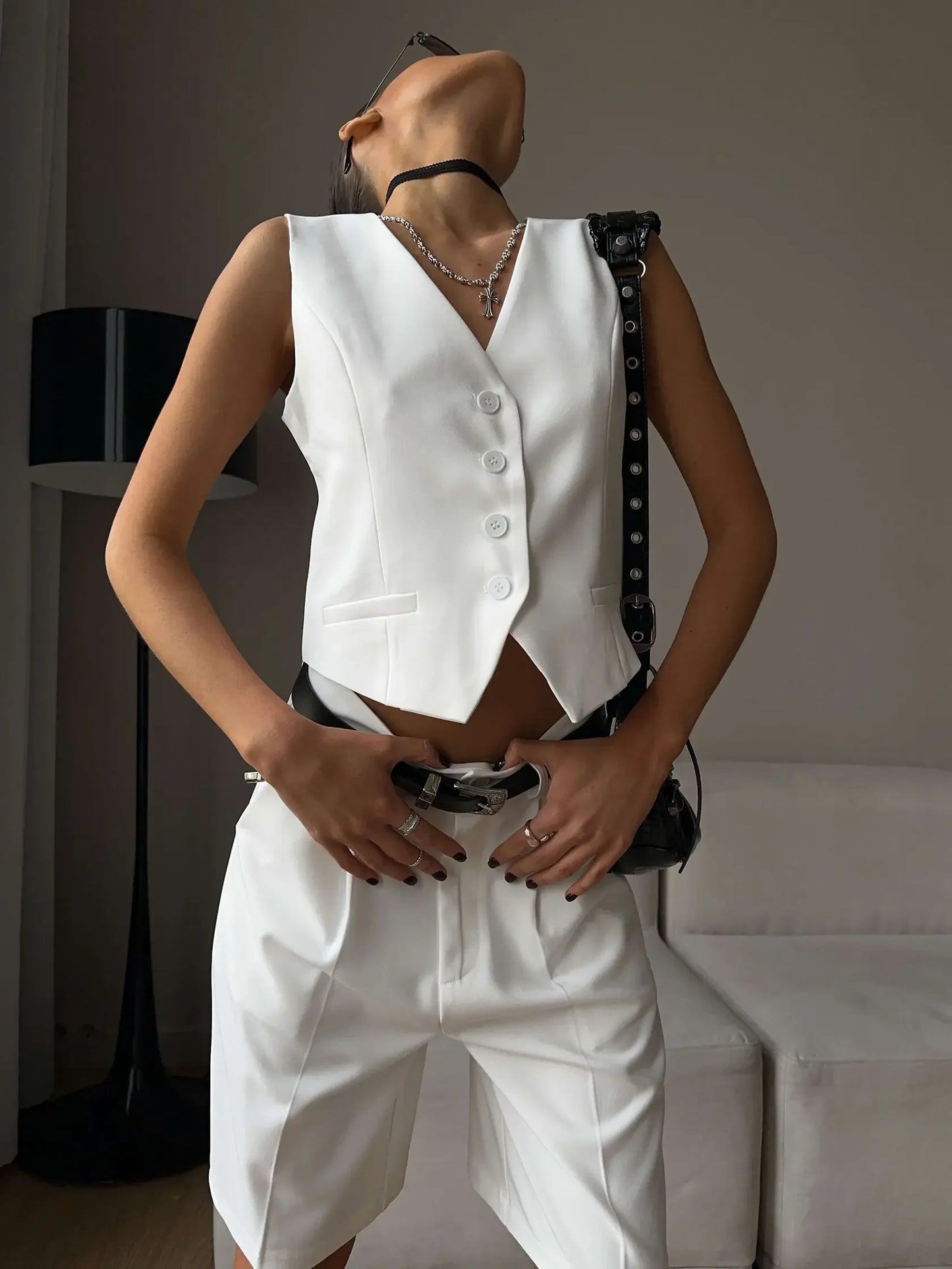 Wolfeel Women's Summer 2-Piece Vest & Shorts Set