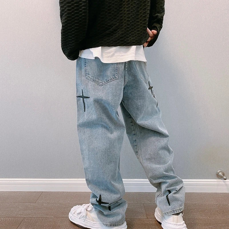 Men's Baggy Wide Leg Streetwear Jeans