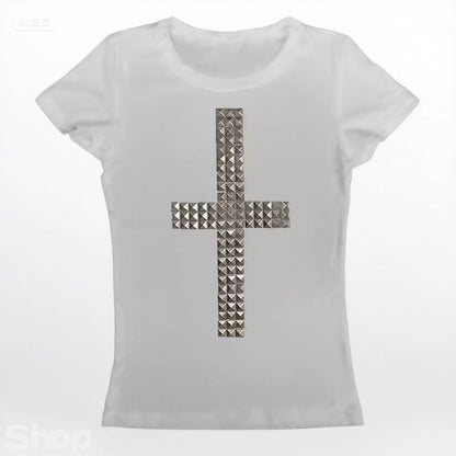 Gothic Punk Emo Crop Top – Y2K Harajuku Tee