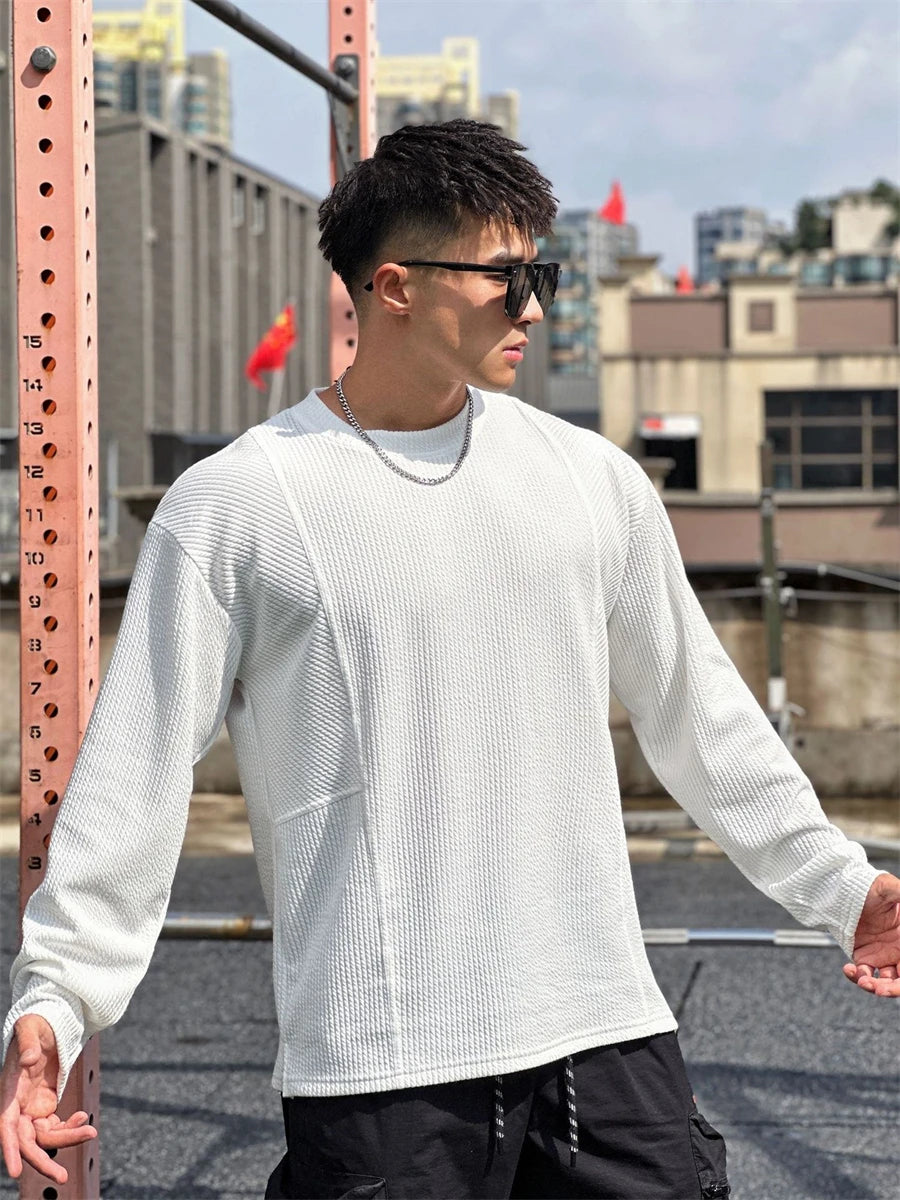 Men's long sleeve T-shirt casual sports fitness running