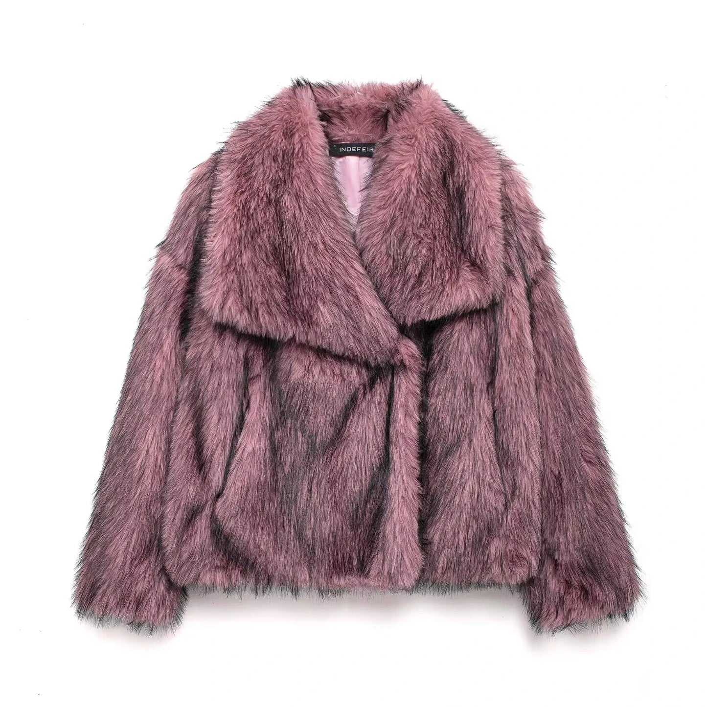 HH Women Faux Fur Coat – Warm Fluffy Jacket