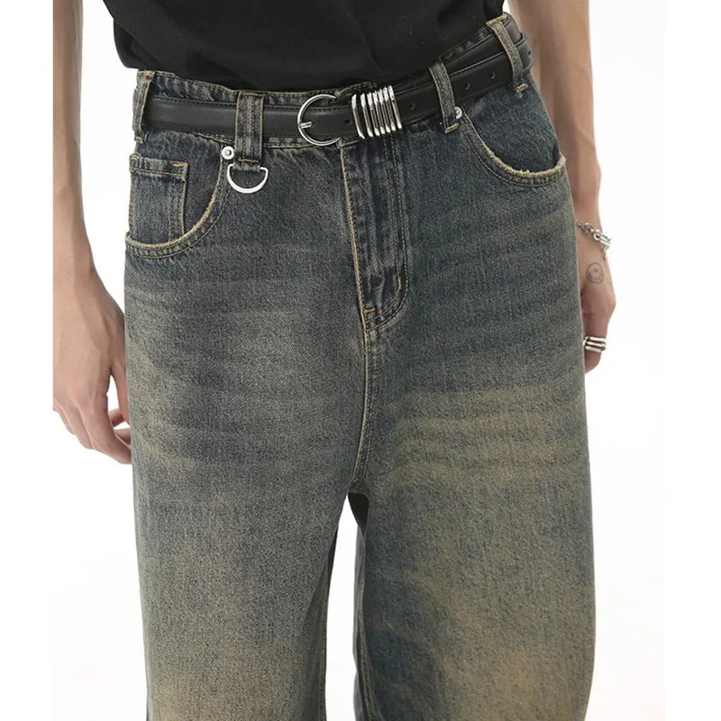 Men’s baggy wide leg vintage denim jeans