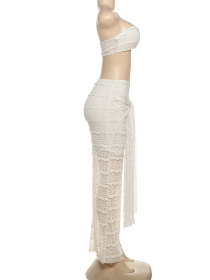 Weird Puss Y2K 2-Piece Tube Top & Skirt