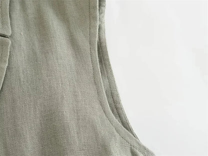 Women 2-Piece Summer Pants Set – Chic Vest & Wide Leg