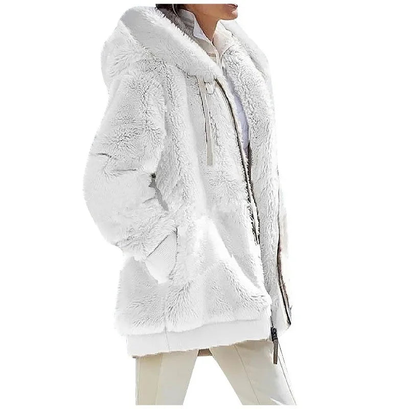 Women's Winter Hooded Fleece Coat