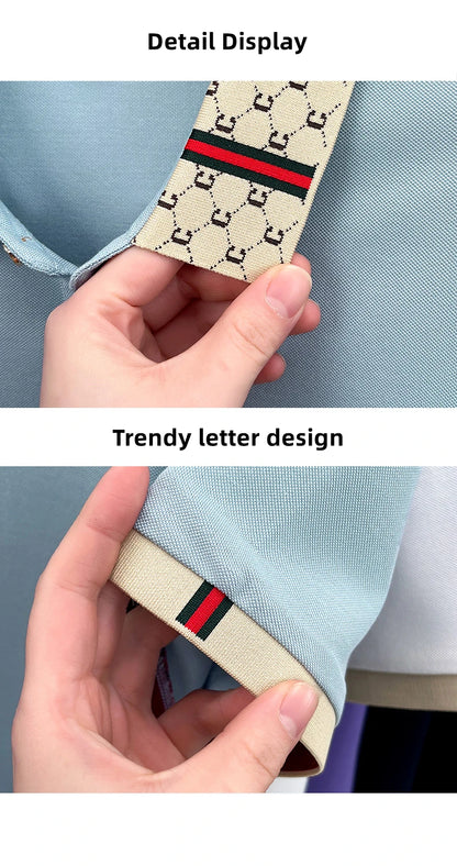 Luxury B letter polo shirt men summer fashion