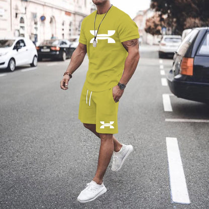 Men's 2025 Summer Casual Tracksuit – T-Shirt & Shorts