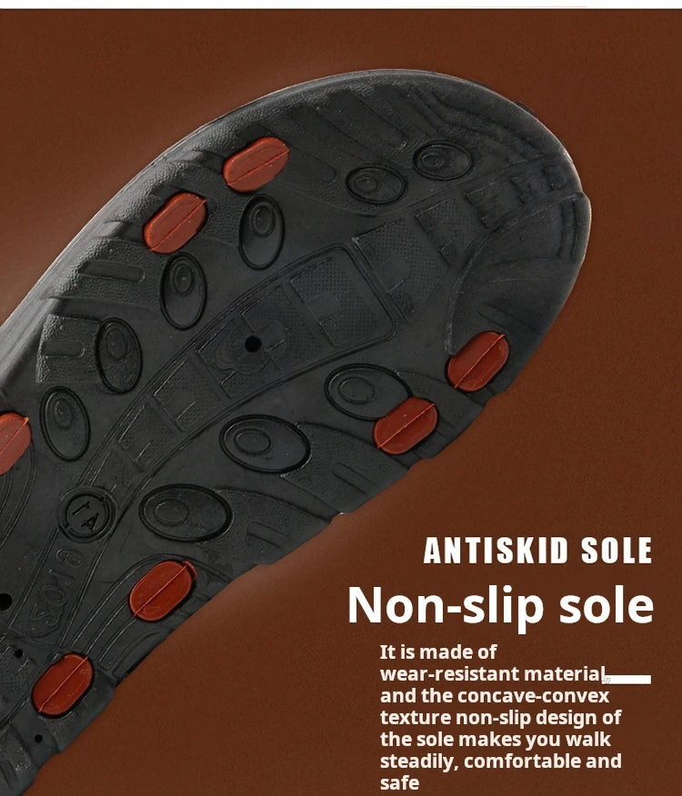 Leather Sandals Outdoor Beach Summer Anti-Slip Breathable Casual Comfort