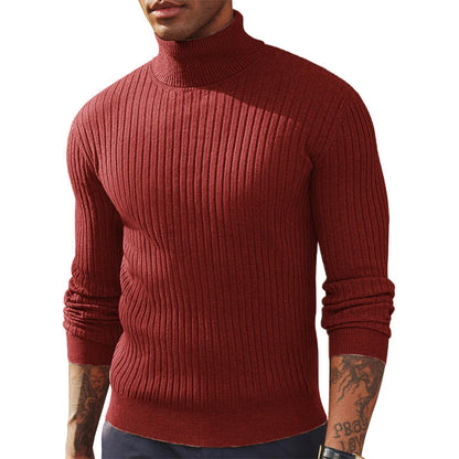 Autumn men’s slim fit turtleneck sweater, warm & thick