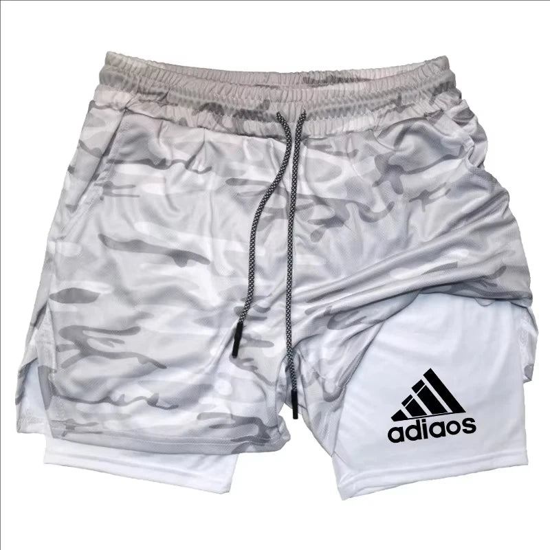 Men's 2-in-1 Compression Gym Shorts Quick Dry