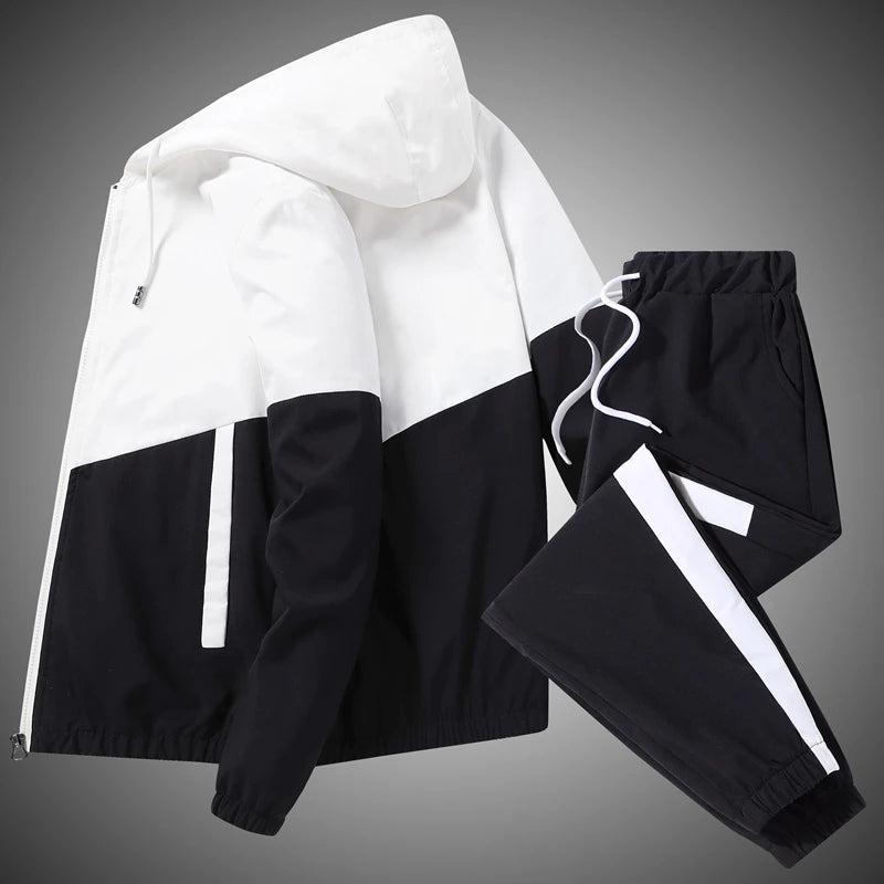 Men’s Tracksuit Set – Hooded Jacket & Joggers