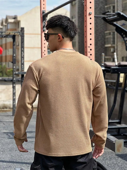 Men's long sleeve T-shirt casual sports fitness running