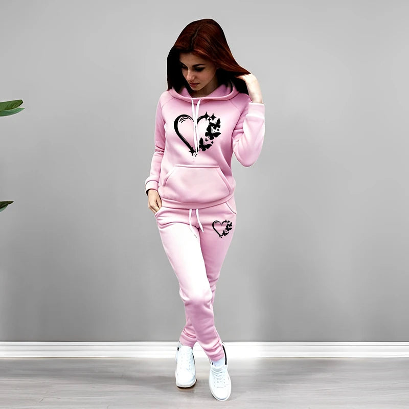 Women's Butterfly Jogger Set – Hoodie & Sweatpants 2025