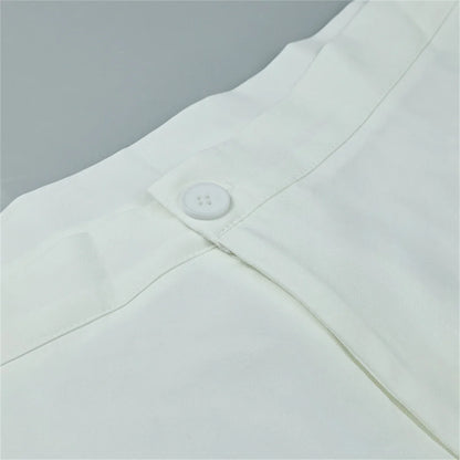 Women's Summer Denim Shorts Set Sleeveless Top & High Waist Shorts