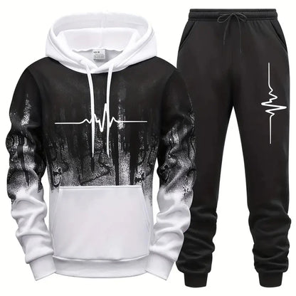 Men's Tracksuit Set Casual Jogging Hoodie & Sweatpants Sportswear