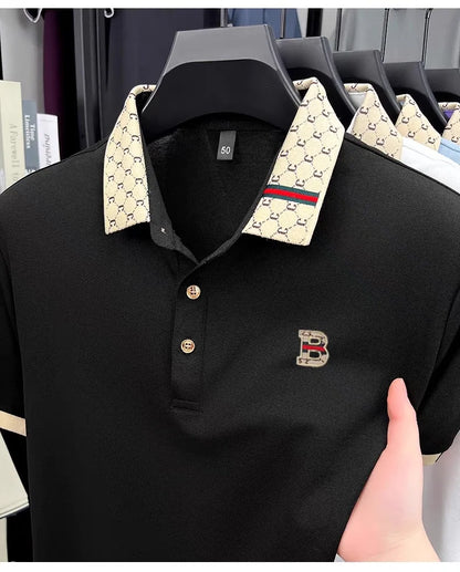 Luxury B letter polo shirt men summer fashion