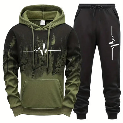 Men's Tracksuit Set Casual Jogging Hoodie & Sweatpants Sportswear