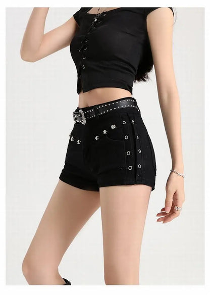 Y2K Low Waist Mini Denim Shorts – Women