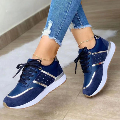 Women Sneakers Platform Shoes Leather Casual Sport Running