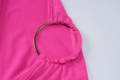 Hugcitar One Shoulder Backless Ruched Maxi Dress Women Y2K