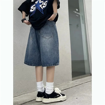 Y2K Baggy Denim Shorts Vintage Wide Leg Summer Streetwear