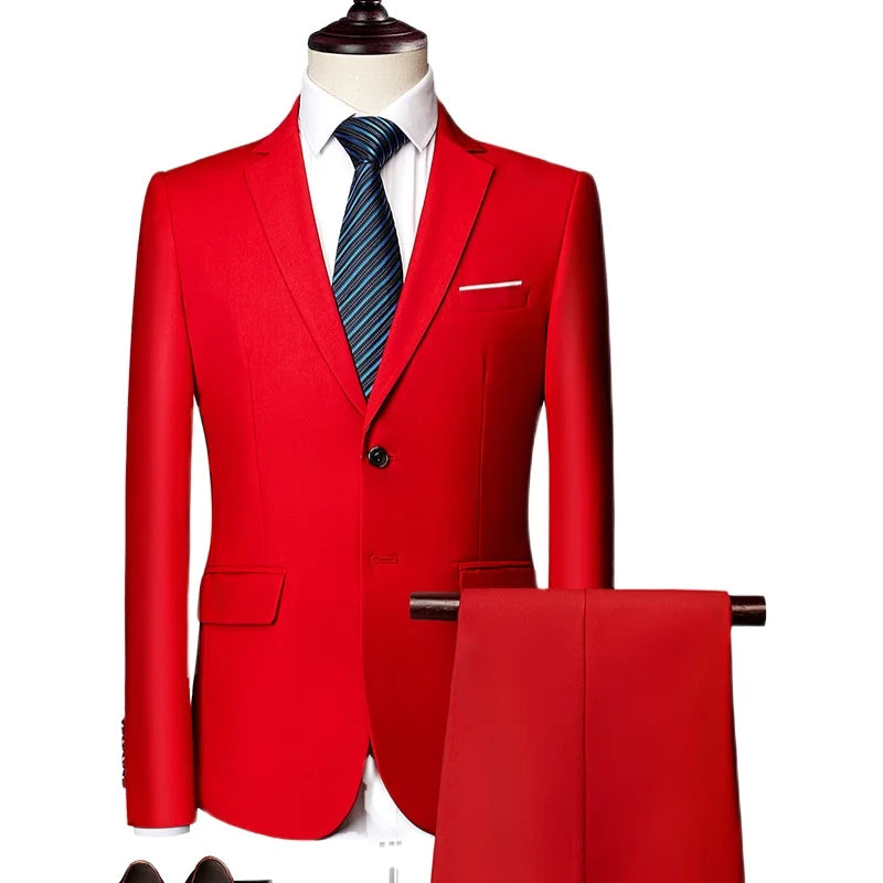 Men's Elegant 2-Piece Business Wedding Suit 2025