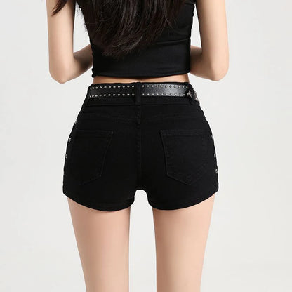 Y2K Low Waist Mini Denim Shorts – Women