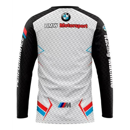 BMW MOTO Racing Cycling Suit Black White Performance Shirt