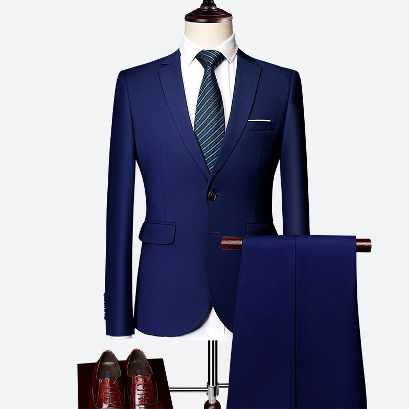 Men's Elegant 2-Piece Business Wedding Suit 2025