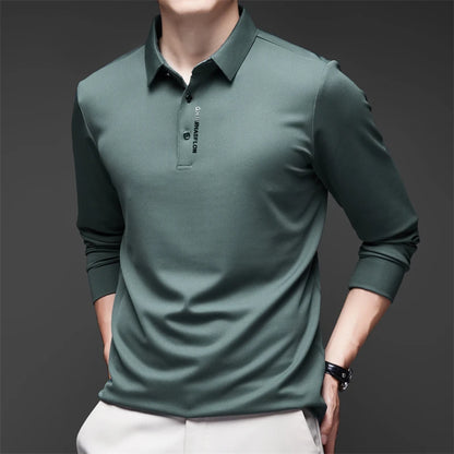 Men's Long Sleeve Polo Shirt Comfortable Fashionable Versatile