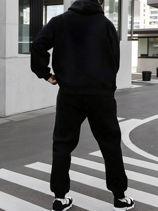 Men's Fleece Hoodie Set – Casual Sportswear
