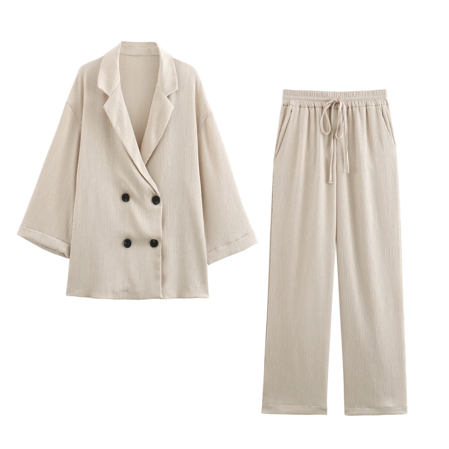 Women’s Autumn Blazer & Pants Set – Office Outfit