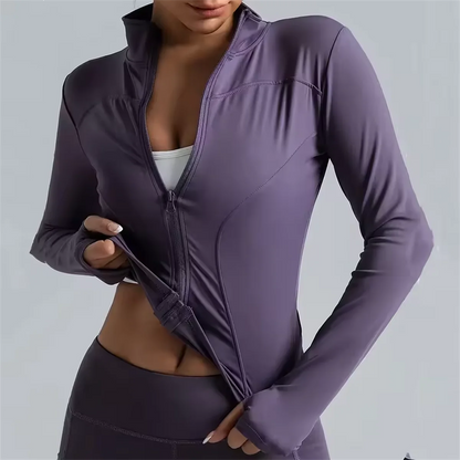 Women's Quick-Dry Sports Jacket – Yoga, Running, Fitness Top