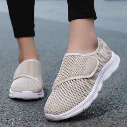 Comfortable diabetic walking shoes designed for swollen, wide feet