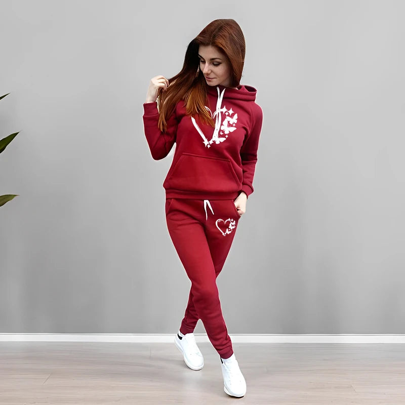 Women's Butterfly Jogger Set – Hoodie & Sweatpants 2025